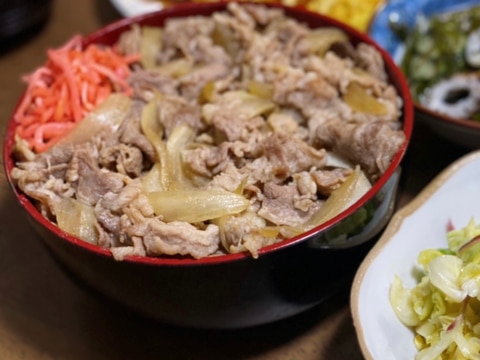 我が家の牛丼